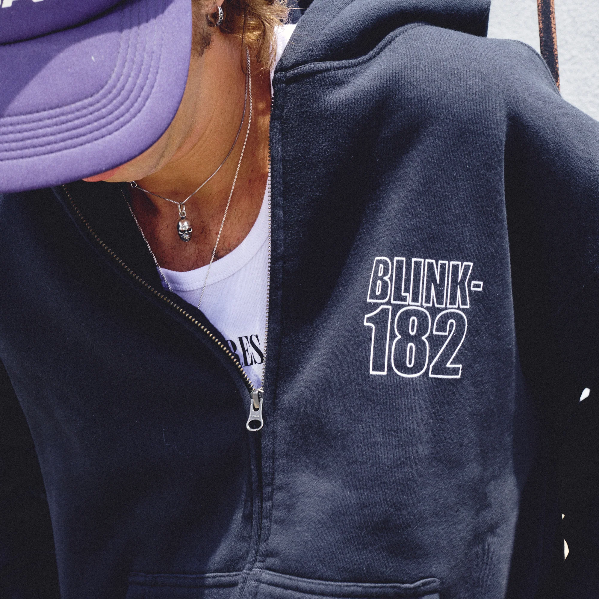 PLEASURES x blink-182 Bunny Peek Zip Hoodie - Image 3